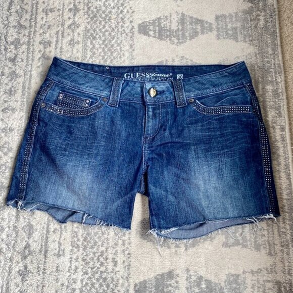 Guess Jean Shorts w Bling - Picture 1 of 7